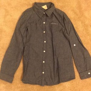 Button down collared shirt for girls